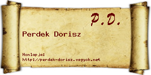 Perdek Dorisz névjegykártya